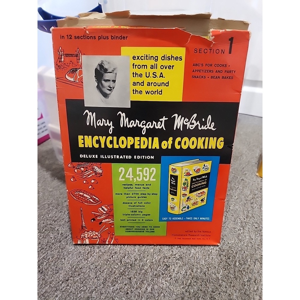 Vintage Mary Margaret McBride Encyclopedia of Cooking Section 1 Unused 1960 - Picture 1 of 10